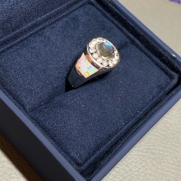 NWT Opal, Labradorite and CZ Ring- Kalifano Stores - Picture 3 of 10